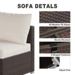 Outdoor Furniture Patio 8-Piece Rattan Sectional Set W/ Storage, 4" Cushions & Tempered Glass Table 12 Outdoor Furniture Patio 8-Piece Rattan Sectional Set W/ Storage, 4" Cushions & Tempered Glass Table -Furniture GUEST 1a4f1360 1645 4771 8ab7 8a42a1f783a5