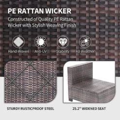 Patio Furniture Set 7 Pieces Outdoor Rattan With Detachable Soft Cushions Patio Conversation Sets Waterproof Patio Sectional Sofa With Glass Top Table -Furniture GUEST 1a6361a0 2c36 416a b5bc 011a2af84a4a