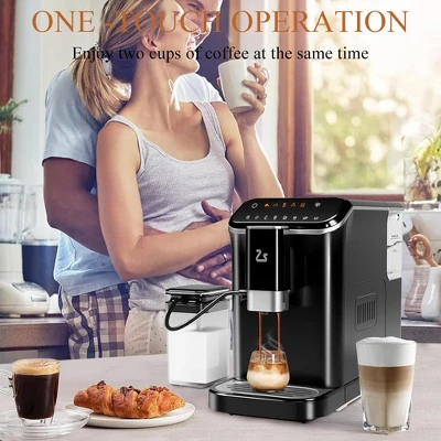 TROPOW Fully Automatic Espresso Machine, With Built-In Grinder And Milk Frother, Adjustable Espresso Bean Grinder For Home Barista 3 TROPOW Fully Automatic Espresso Machine, With Built-In Grinder And Milk Frother, Adjustable Espresso Bean Grinder For Home Barista