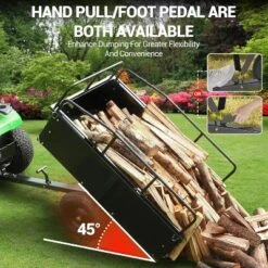 Heavy Duty Utility Trailer For ATV/UTV, 750lbs Capacity Garden Dump Cart With 17 Cu. Ft. Bed, Removable Sides, Pneumatic Tires, For Lawn Mower -Furniture GUEST 1b5a432b 8a78 4dea 8923 3e9b81f48675