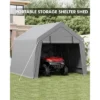 Portable Carport, Storage Shed With Heavy Duty Waterproof Tarp & 2 Roll-Up Zipper Doors, Ideal Tent For Motorcycles, Bikes, Garden Tools -Furniture GUEST 1b5aa67e 0018 4aab 8f41 2dacb61414da