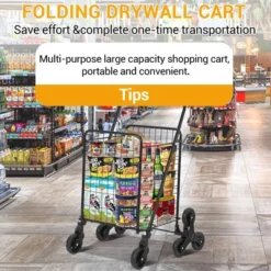 Utility Cart, Heavy Duty 110LB Capacity Folding Cart - Stair-Climbing 360¡ã Wheels For Groceries/Laundry/Multi-Floor Transport -Furniture GUEST 1c2d409d e2c1 444d bafd fab5fb1f303a