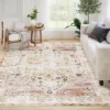 8x10 Rugs Non-Slip ¨C Vintage Distressed Area Rug Ultra-Soft Low Pile Carpet | Machine Washable Light Brown Rug With TPR Backing -Furniture GUEST 1d64c8de cb45 4e3f a2de 9bfdcd23ea15