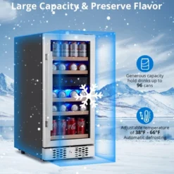 Wine Fridge Cabinet Wine Cooler Refrigerator With Glass Door, Beverage Wine Chiller With Digital Touch Screen, Low Noise Compressor Wine -Furniture GUEST 1d8307fb 6b76 4515 b48f 4fb29af43100