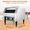 Commercial Conveyor Toaster, 300 Slices/H, 1800W 110v, 7 Temperature Settings -Furniture GUEST 1da04f8f 6518 405b b399 0338516cd1bb