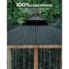 Wood Gazebo, Upgrade Wooden Frame, Double Galvanized Steel Roof, Hardtop Gazebo With Nettings And Curtains For Backyard, Patio, Garden And Lawn -Furniture GUEST 1da0b0f1 c3a0 4709 be21 347eef141bb4