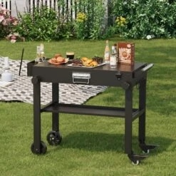 38 X 18 Inch Outdoor Grill Table With Wheels, BBQ Cart For Blackstone Griddle & Weber, Portable Kitchen Prep Station For Camping, Foldable Design 12 38 X 18 Inch Outdoor Grill Table With Wheels, BBQ Cart For Blackstone Griddle & Weber, Portable Kitchen Prep Station For Camping, Foldable Design -Furniture GUEST 1dec5d9b 4a8a 4115 a749 d8a4a4b02dc6