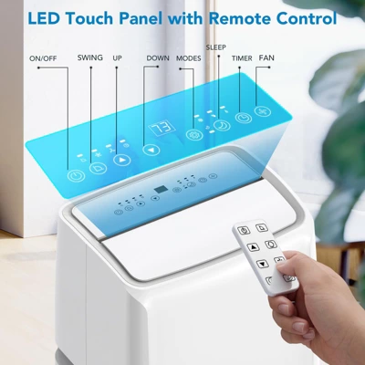 Portable Air Conditioner 14000Btu, Air Conditioner Floor Unit For Room 450-700 Sq Ft Air Conditioning, 4 In 1(Cool/Fan/Dry/Sleep),White 7 Portable Air Conditioner 14000Btu, Air Conditioner Floor Unit For Room 450-700 Sq Ft Air Conditioning, 4 In 1(Cool/Fan/Dry/Sleep),White - Image 5