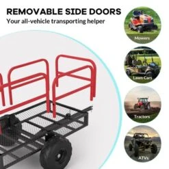 ATV Trailer Pull Behind Dump Cart, 1700lbs 17 Cubic Feet, Heavy Duty Yard Garden Trailer -Furniture GUEST 1e8c5b0f ff5d 43ac 8907 ab7223a3fc44