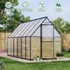 Greenhouse 6x11 Aluminum-Framed Heavy Duty Polycarbonate With Quick Setup Structure And Roof Vent Large Enhanced Outdoors Green House Kit -Furniture GUEST 1eb55c04 5272 4e75 9536 9ac25054824d