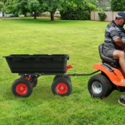 Garden Dump Cart,800lbs Heavy Duty Poly Yard Dump Garden Cart,with 10-Inch Tires,180¡ãRotating Handle,Steel Frame And Quick Release System For Garden -Furniture GUEST 1ee40828 e4f0 43b1 9d70 e696f89c0bc6