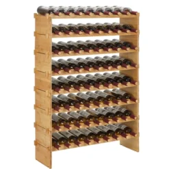 TROPOW Stackable Wine Rack, 4 Tier Wooden Wine Storage Rack, Bamboo Wine Display Shelves, Wobble-Free Wine Holder Freestanding Floor Wine 23 TROPOW Stackable Wine Rack, 4 Tier Wooden Wine Storage Rack, Bamboo Wine Display Shelves, Wobble-Free Wine Holder Freestanding Floor Wine -Furniture GUEST 1f38b075 aaff 4e0e 9c4e 8c2d8998e19a