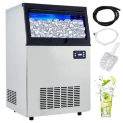 Commercial Ice Maker, 100lbs/24H Ice Machine, 50 Ice Cubes In 8-15 Minutes, Freestanding Cabinet Ice Maker With 33lbs Storage Capacity,2 Water Inlet -Furniture GUEST 1f4fbebd 164c 4b9b b375 1e4a0893a151