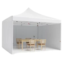 10 X 10 Pop Up Canopy Tent, Heavy Duty Outdoor Canopy With 3 Removable Sidewalls Wheeled Carry Bag, Stakes And Nails -Furniture GUEST 2391bb74 8fda 47ca add9 d4525a91a74c