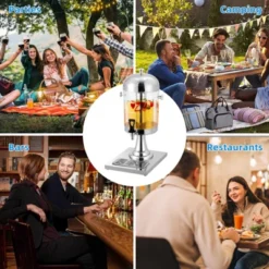 8L Beverage Dispenser, Hot & Cold Drink Dispensers For Home Parties Buffet Catering, Stainless Steel Water Juice Dispenser -Furniture GUEST 24265f09 214e 4dfd b216 095db06ce391