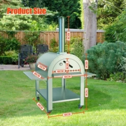 Dual Fuel Outdoor Pizza Oven - Stainless Steel Pizza Maker With Casters Insulation Multi Fuel Grill Portable Design 13 Dual Fuel Outdoor Pizza Oven - Stainless Steel Pizza Maker With Casters Insulation Multi Fuel Grill Portable Design -Furniture GUEST 24c3a679 0d25 48c9 9dcd c54bd9af1281
