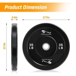 Bumper Plate, Rubber Weight Plates For Strength Training & Weightlifting, Barbell Dumbbell Plates