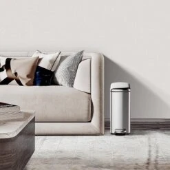 13.2 Gallon/50 L Step Trash Can With Lid Soft Close, Step Pedal, Fingerprint Resistant Narrow Rectangle Garbage Can With Removable Inner Bucket -Furniture GUEST 25bf7039 c0b8 4e7f bc3b 65db4d78b103