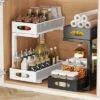 TROPOW Storage Organizer For Under Sink, 2 Level Removable Metal Cupboard Organizer Shelf, Removable Kitchen Sliding Basket For Kitchen, Bathroom -Furniture GUEST 25e3d87a db9f 445a 8176 ccc21ed89812