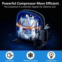 Commercial Ice Maker, 100lbs/24H Ice Machine, 50 Ice Cubes In 8-15 Minutes, Freestanding Cabinet Ice Maker With 33lbs Storage Capacity,2 Water Inlet -Furniture GUEST 25f07ddd d03b 44e6 931b 4a63aa801ee2