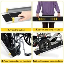 6 FT Telescoping Wheelchair Ramp For Home Steps, Aluminum Portable Wheelchair Ramps With Carrying Bag -Furniture GUEST 2651ee80 a7ba 4ff3 9e70 ea53eb95dddc