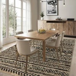 5x7 Washable Rugs Non Slip - Boho Geometric Area Rug For Living Room, Bedroom (Neutral) -Furniture GUEST 26fcdeb2 79d1 49bc b3ca a30d4b9e2697