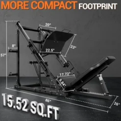 Leg Press Machine, 45 Degree For Home Gym, Professional With Linear Bearing & Solid Steel Pipe, Lower Body Strength Training