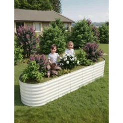 TRPOW 2 Pcs Raised Garden Beds Outdoor 8x2x2ft - Galvanized Steel Planter Box For Vegetables, Flowers, Rust-Resistant Garden Box 12 TRPOW 2 Pcs Raised Garden Beds Outdoor 8x2x2ft - Galvanized Steel Planter Box For Vegetables, Flowers, Rust-Resistant Garden Box -Furniture GUEST 27cc4372 a205 466b af6d 128013e24a92