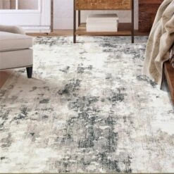 9x12 Area Rugs For Living Room Bedroom Non Slip Machine Washable Soft Modern Abstract Rugs Stain Resistant & Low Pile Large Rug