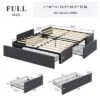 Platform Bed Frame With 3 Storage Drawers, Fabric Upholstered, Wooden Slats Support, No Box Spring Needed, Noise Free, Easy Assembly, Dark Grey -Furniture GUEST 28abde83 4c29 44b7 91e5 19a46b92ecae