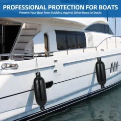 Boat Fenders, Inflatable Float Set - With 4 Ropes, Air Pump & Storage Bag, Bumpers For Pontoon Fishing Boats Yachts -Furniture GUEST 28c54584 f26e 46b8 b145 6fc8883b2338