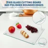 Cutting Board, 2 Pack Tempered Glass - Non-Slip Chopping Plate, Shatter & Heat Resistant For Kitchen Countertop -Furniture GUEST 28c5e5fd 7179 4874 86b0 8af6199f5b9e
