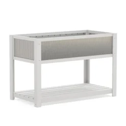 TROPOW Wooden Raised Garden For Patio, Bed Planter Box With Legs And Storage Shelf, Mobile Elevated Wood Planter -Furniture GUEST 2946012b d533 496d 904d 7be463715efa