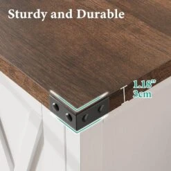 Buffet Cabinet For Dining Room - Rustic Farmhouse Sideboard With Adjustable Shelves, Storage Cabinet For Kitchen & Living Room -Furniture GUEST 29ae9e8a ba65 4cfd bd7b e75e12e32c9c