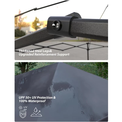 10x10 Pop Up Canopy Tent Outdoor Canopy With Removable Sidewalls Heavy Duty Commercial Instant Tent Shelter (1-Sidewall) 7 10x10 Pop Up Canopy Tent Outdoor Canopy With Removable Sidewalls Heavy Duty Commercial Instant Tent Shelter (1-Sidewall) - Image 5