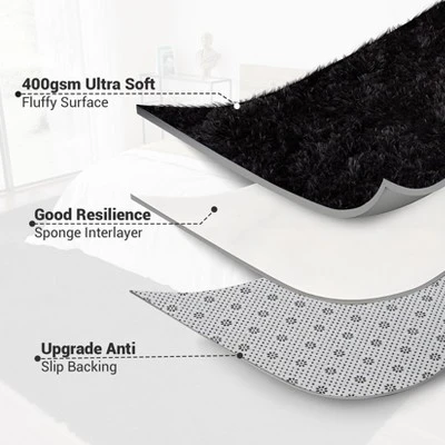 4x6 Ultra Soft Plush Carpet ¨C Navy Blue Fluffy Washable Area Rug ¨C Non-Slip Kids Room Rug Cozy Throw For Boys Girls Dorm Decor 5 4x6 Ultra Soft Plush Carpet ¨C Navy Blue Fluffy Washable Area Rug ¨C Non-Slip Kids Room Rug Cozy Throw For Boys Girls Dorm Decor - Image 3