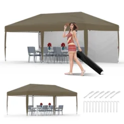 10x20 Pop Up Canopy With 2 Sidewalls - Heavy Duty Outdoor Canopy Tent With Portable Roller Bag 23 10x20 Pop Up Canopy With 2 Sidewalls - Heavy Duty Outdoor Canopy Tent With Portable Roller Bag -Furniture GUEST 2b8bebfc 7b7e 489b 868a 7efc93f45422