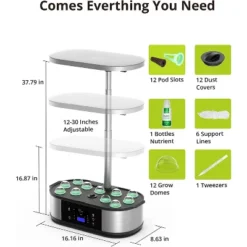 Hydroponic Growing System Indoor Garden 12 Pods, Indoor Herb Garden With 36W LED Full-Spectrum Plant Grow Light -Furniture GUEST 2ba10b6a b29f 47d8 aed2 98898ad37aec