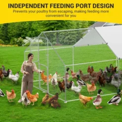 Chicken Coop, Heavy Duty Chicken Coop - 9.8¡Á13.1¡Á6.6FT Large Metal Poultry Cage With Waterproof UV Cover For Backyard Farm 15 Chicken Coop, Heavy Duty Chicken Coop - 9.8¡Á13.1¡Á6.6FT Large Metal Poultry Cage With Waterproof UV Cover For Backyard Farm -Furniture GUEST 2bf27460 e136 43f5 b79a 7d151ad1f5dd
