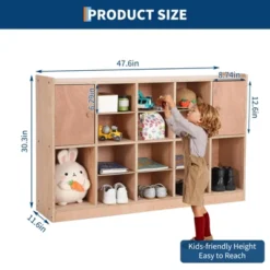 TROPOW Organizer Cubes With 2 Anti-Flip Fittings, 4 Castors And 2 Boxes For Home, School, Kindergarten, Natural 18 TROPOW Organizer Cubes With 2 Anti-Flip Fittings, 4 Castors And 2 Boxes For Home, School, Kindergarten, Natural -Furniture GUEST 2c66d0ef 3590 498d a7c6 4f8a27017f50