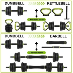 Adjustable Dumbbell And Kettlebell Set, 4 In 1, 66lbs /88lbs Weight Used As Kettlebells, Barbell, Push Up Stand For Home Gym, Green And Black 14 Adjustable Dumbbell And Kettlebell Set, 4 In 1, 66lbs /88lbs Weight Used As Kettlebells, Barbell, Push Up Stand For Home Gym, Green And Black -Furniture GUEST 2cb818f7 beed 48ea b1f6 b44abce0d8f4