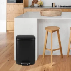 Bathroom Trash Can With Lid, Stainless Steel Kitchen Trash Can With 12 Liter, Soft Close Step-On Pedal, Fingerprint-Resistant Finish For Kitchen -Furniture GUEST 2d5de072 26ee 4d5e baff 3bfb6d2a41d3