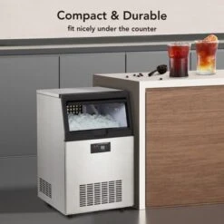Commercial Undercounter Ice Maker Machine - Stainless Steel Freestanding Storage ， Cylinder Ice Cube Maker For Restaurants/Bars -Furniture GUEST 2de34c0d 7fbc 4aee 84a1 029c405afa8b