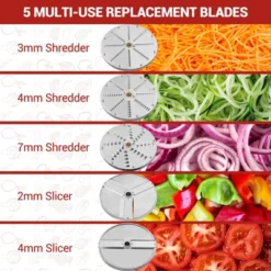 Multi-Functional Vegetable Cutter - High-Efficiency Motor,Dicer With 2 Size Feed Ports, Vegetable Processor Detachable Stainless Steel Blade -Furniture GUEST 2deec804 4d6c 409e b0c4 9bba8a603769