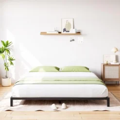 Bed Frame No Box Spring Needed, Heavy Duty Metal Platform Bed Frame For Bedroom Easy Assembly, Noise Free, Black -Furniture GUEST 2e3297e5 1e13 4ef4 ac5e 245e6be073d0