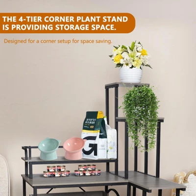 Cat Litter Box Enclosure Furniture With 3-Tier Storage Shelves, Wooden Large Hidden Litter Box Furniture, Modern Style Cat Washroom ,Grey 9 Cat Litter Box Enclosure Furniture With 3-Tier Storage Shelves, Wooden Large Hidden Litter Box Furniture, Modern Style Cat Washroom ,Grey - Image 7