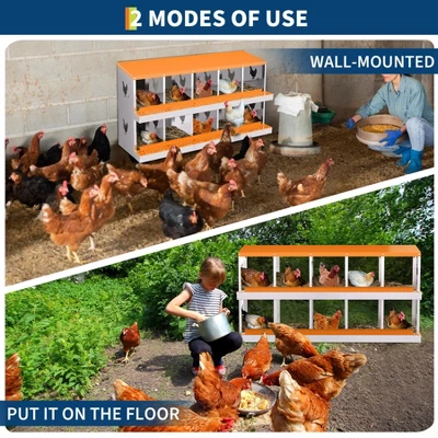 Chicken Nesting Boxes, Hole Roll Away Nest Box For Chicken Coop, Metal Egg Laying Box With Lid Cover To Protect Eggs, Rollout Egg Collection 7 Chicken Nesting Boxes, Hole Roll Away Nest Box For Chicken Coop, Metal Egg Laying Box With Lid Cover To Protect Eggs, Rollout Egg Collection - Image 5