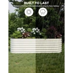 TRPOW 2 Pcs Raised Garden Beds Outdoor 8x2x2ft - Galvanized Steel Planter Box For Vegetables, Flowers, Rust-Resistant Garden Box 10 TRPOW 2 Pcs Raised Garden Beds Outdoor 8x2x2ft - Galvanized Steel Planter Box For Vegetables, Flowers, Rust-Resistant Garden Box -Furniture GUEST 2eeb5dca d49d 4301 9286 c75aaec555ae