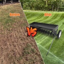 40-Inch Tow Behind Spike Aerator With Galvanized Steel Tines, Soil Penetrator With Extra-Wide Tow Bar With Adjustable Handle For Farm -Furniture GUEST 301b9458 21a8 4eaa b421 1ca0b733775b