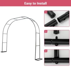Garden Arch Trellis For Climbing Plants,9.8'x7.2' Metal Garden Arbor With Base,Outdoor Metal Wedding Arches For Party Decoration -Furniture GUEST 301fbff5 31b1 433e ae28 1723c6cc414f